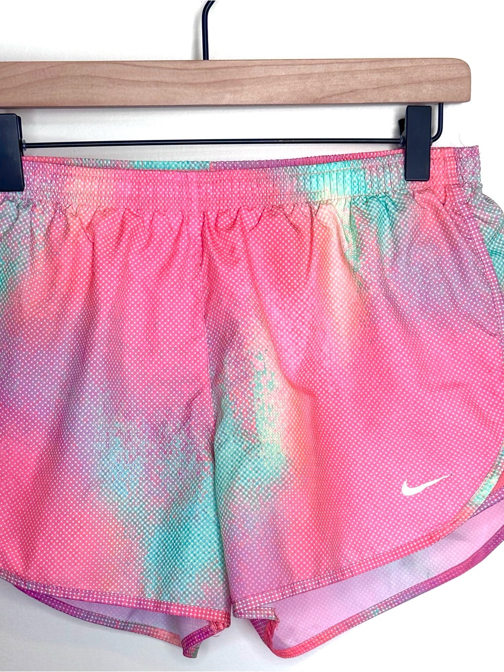 Nike Women’s Pink Teal Gradient Athletic Shorts